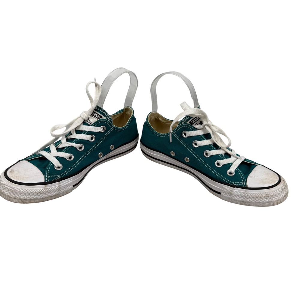 Converse Chuck Taylor All Star Low Top Teal Canvas Sneakers Womens 6 Skater - Picture 3 of 6